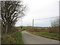 View west along the Capel Ucha' road in LL54 5DH