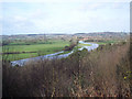View of the River Avon from Castle Hill in SP6 2AY