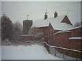 Rear of the House in snow. in West Northamptonshire