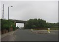 Durham Coast Line railway bridge over the A1049 in Hartlepool in TS24 0TN