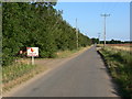 Anchor Road heading towards Terrington St Clement in PE34 4HL