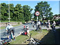 A551 in Barnston during Liverpool-Chester charity cycle ride in CH61 1BY
