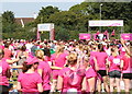 Warming up prior to the Truro Race for Life 2013 in TR3 6DP