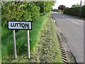 Lutton village sign along Lutton Bank in PE12 9LL