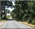 Approaching Knockin road at Knockin Heath in SY10 8DX