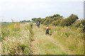Suffolk Coast Path - motor cyclists in IP12 3AW