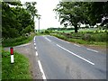 The old railway bridge, and a sharp right in KY8 5QP