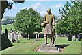 William Leggat's statue, Cavers Church in TD9 8LQ