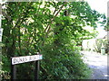 Dukes Road and bridleway sign off Partridge Lane in RH5 5BP