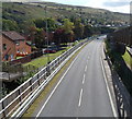 Ynyshir : A4233 heads SE towards Porth in CF39 0HP