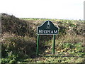 One of the new Higham village signs in ME3 8EL