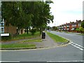Looking along Whitley Wood Road from the junction with Blandford Road in RG2 8UH