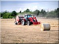 Tractor and Baler, Poplar Farm in Sproughton & Pinewood Ward