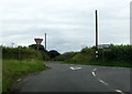 Road junction west of Llanboidy in Llanboidy Community