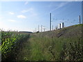 Footpath beside the railway at Longlands Junction in DL7 9EP