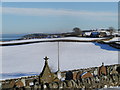 Auchencairn from the cemetery, in snow in DG7 1QS