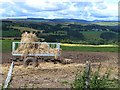Trailer with straw bale near Kynballoch in PH10 7JB