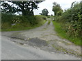 Entrance to track to Grip farm in SY23 5AG