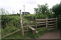 Double stile on the path to Market Rasen in LN8 3AJ