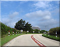 Tight bend on the A484 in Llandyfaelog Community