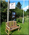 Bench and notice board in Atterton in CV13 6JZ