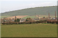 Homelands farm buildings with Oxenton hill beyond in GL52 8GE