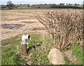 Crop field water point near Trescott in Staffordshire in WV6 7EX