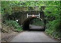Pound Lane bridge under the railway in SO51 9BU