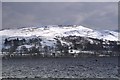 Easter snowfall across Llyn Tegid in LL23 7YG