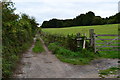 Looking up footpath from Home Farm in SP5 1PL