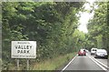 Entering Valley Park on Castle Lane in SO16 7LB