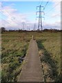 Test Way board walk beneath the power lines in SO40 3QS