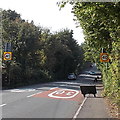 End of the 30mph speed limit along Cwmbach Road, Swansea in SA5 4AF