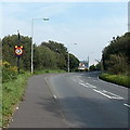 Speed-activated sign illuminated by a pedestrian east of Waunarlwydd in SA5 4TL