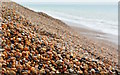 Slope and Stones of Chesil Beach near East Bexington, Dorset in DT3 4LB