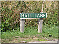 Hall Lane sign in NR8 6BT