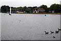 Lake and sailor in Priory Park in MK41 0SZ