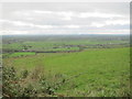View beside the West Mendip Way looking out over Loxton to the Somerset Levels in BS26 2XP