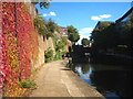 The towpath of the Regent's Canal in St John's Wood in NW8 8NZ
