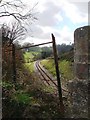 Railway Bridge and metal railing, Hook Bottom, Greenway Road in TQ5 0EP