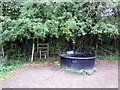 Path, Stile and Water Butt at Newbold in CH3 6EY