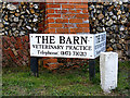 The Barn Veterinary Practice sign in IP8 3EZ
