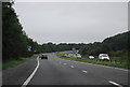 A48, eastbound in Llangunnor Community