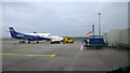Eastern Airways plane on the apron at Aberdeen Airport in AB21 0GG