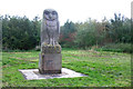 Concrete owl at Sefton Meadows in L31 8BX