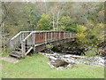 Wooden footbridge over the Taf Fechan in CF48 2HH