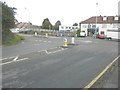 Mini-roundabout on Hog Hill Road in RM7 8DW