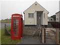 Brae: red telephone box in Brae