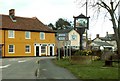 Village sign at Bures Hamlet in CO8 5DD