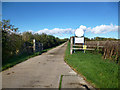 Road to Cassington sewage treatment works in OX29 4SX